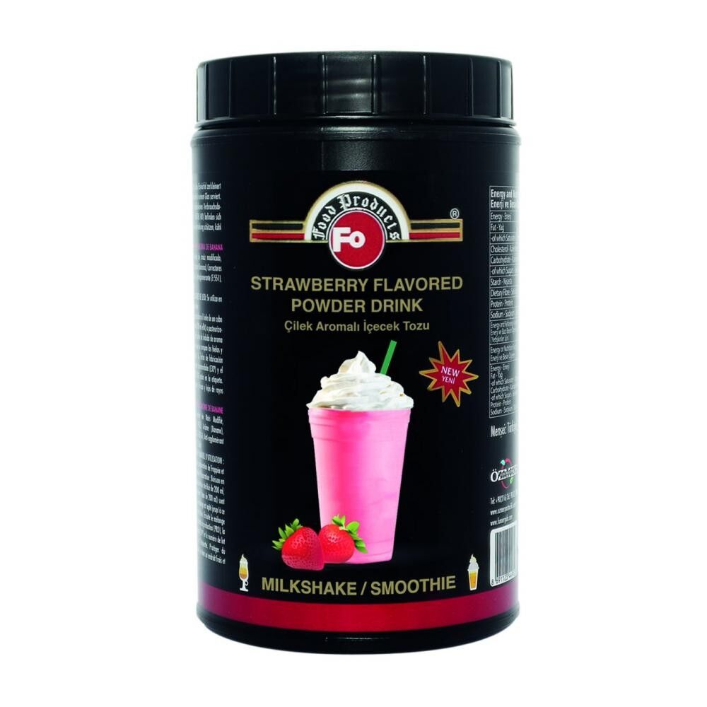 Çilek Aromalı Milkshake ve Smoothie İçecek Tozu 1000 gr