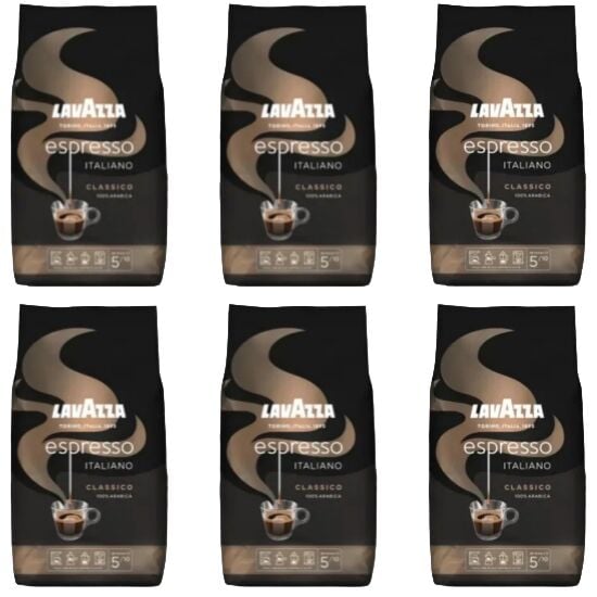 Espresso Italiano Çekirdek Kahve 1000 Gr × 6 Adet